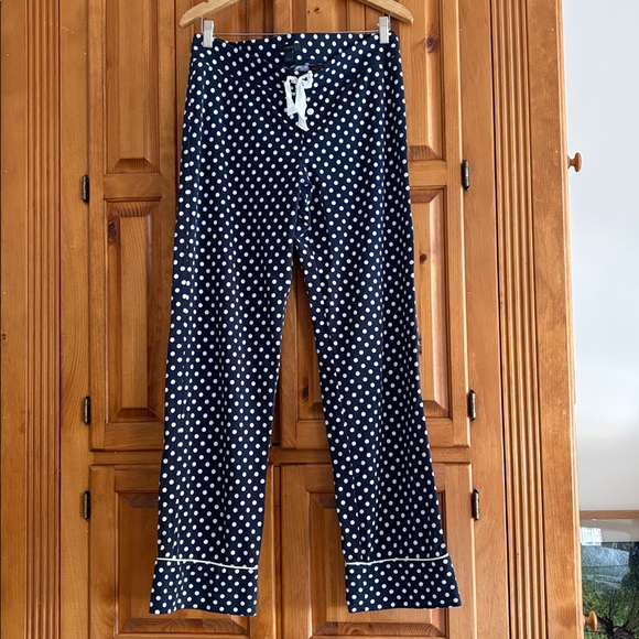 J. Crew Navy and White Polka Dot Pajama Set - Picture 6 of 12